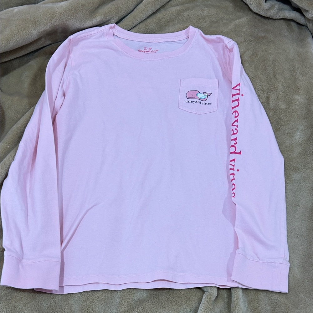 NWOT VALENTINE’S Vineyard Vines Kids Light Pink Long Sleeve Tee size L/14